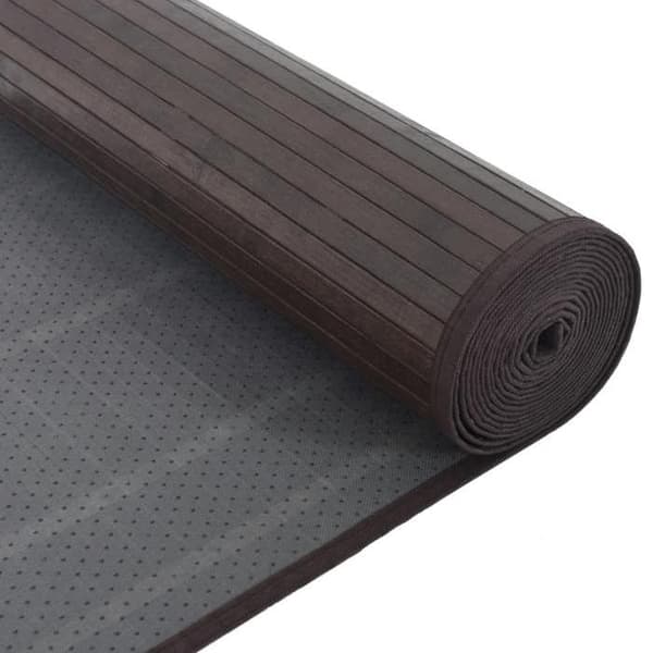Maison Exclusive - Mörkbrun rektangulär matta 80x200 cm bambu
