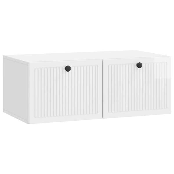 Exklusiv Hem - Väggmonterad TV-möbel Väggmontering Vit glansig 78,5 x 41 x 30 cm