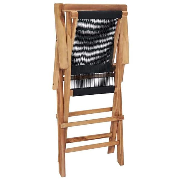 Maison Exclusive - Fällstolar (2 stycken) i massivt teakträ och rep Ospecificerad