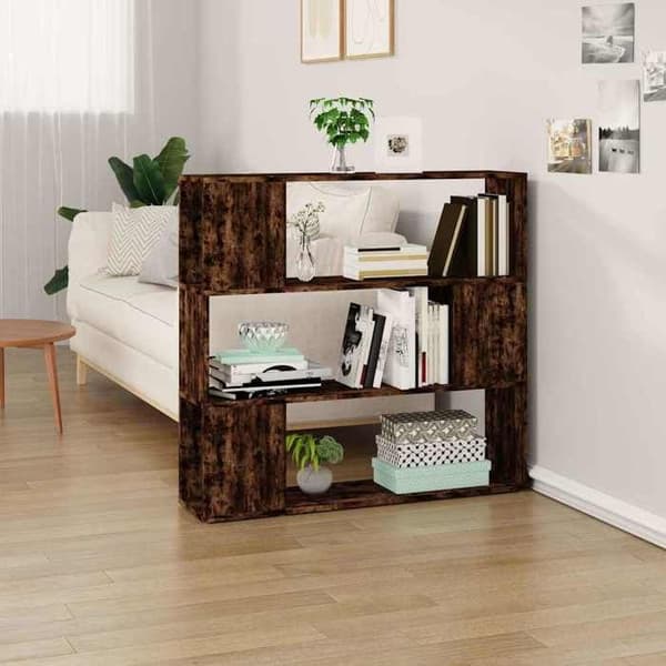 Maison Exclusive - Bibliotek/Rumseparator Røget eg 100x24x94 cm