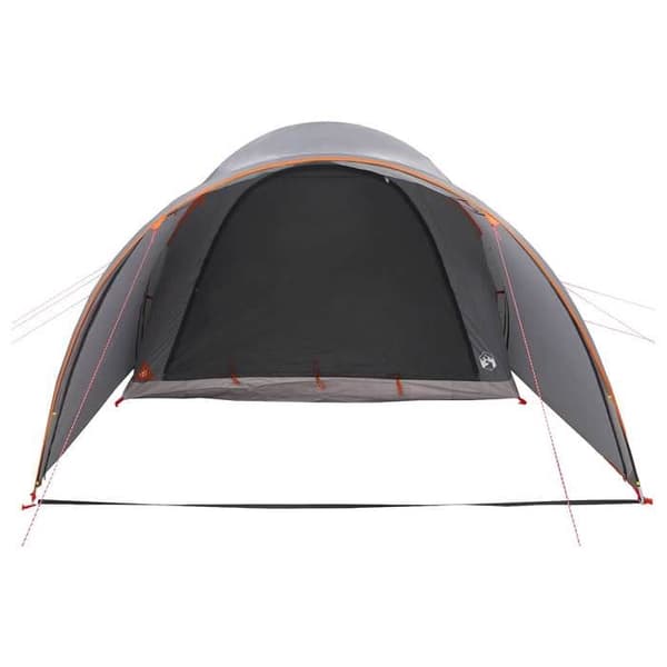 Maison Exclusive - Tunnel tält Grå och orange 6 personer Polyester och Stål