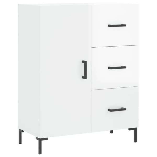 Maison Exclusive - Hvid glans buffet 69,5x34x90 cm Ingeniørtræ