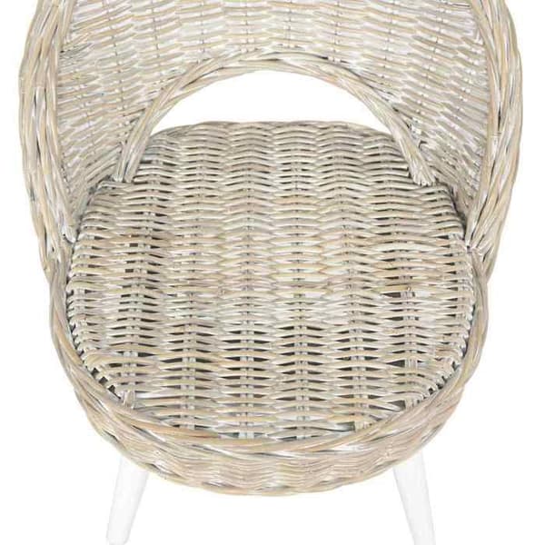 Maison Exclusive - Kubu hvid rattan sofa stol Matt vit