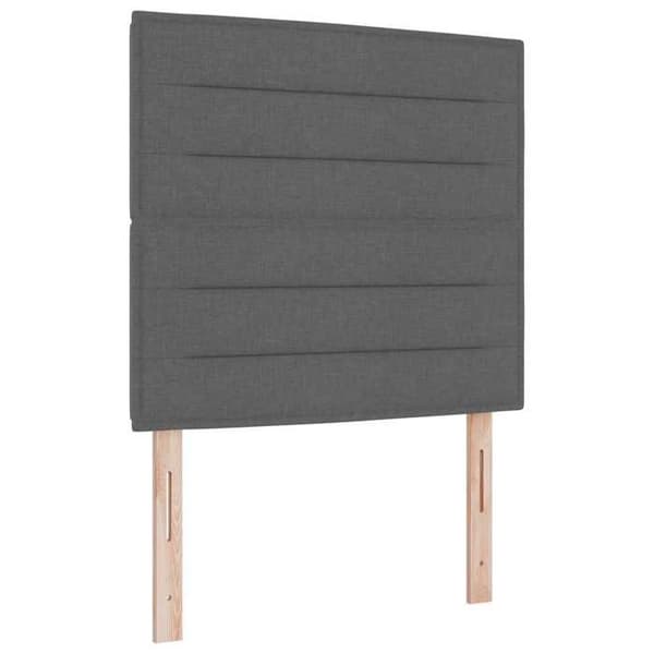 Maison Exclusive - Boxspring säng med madrass Mörkgrå 120 x 200 cm Tyg Mörkgrå