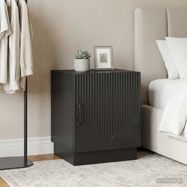 Maison Exclusive - Natbord 2 stk Sort 43 x 34,5 x 47 cm Ingeniørtræ
