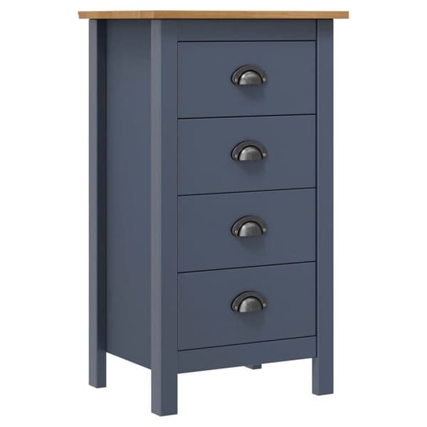 Maison Exclusive - Buffet Hill Grå 46x35x80 cm Solid fyrretræ