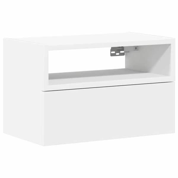 Maison Exclusive - Valkoinen seinäyöpöytä 45x26x28,5 cm Vit