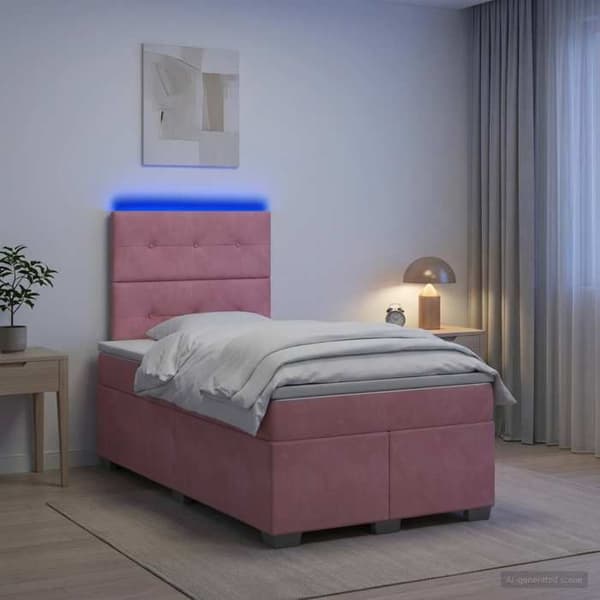 Maison Exclusive - Boxspring säng med Rose madrass 120 x 200 cm Sammet