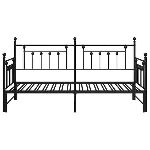 Sengestel - EKSKLUSIV HUS - Rektangulær - Sort 107x203 cm - Solid stål - Kradsefast pulverlakeret finish Svart