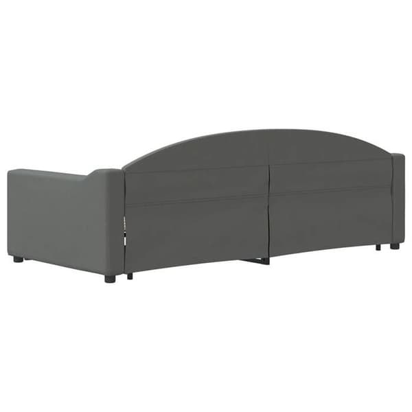 Maison Exclusive - Päivävuode, jossa on alavuode ilman patjaa, tummanharmaa 90x200 cm