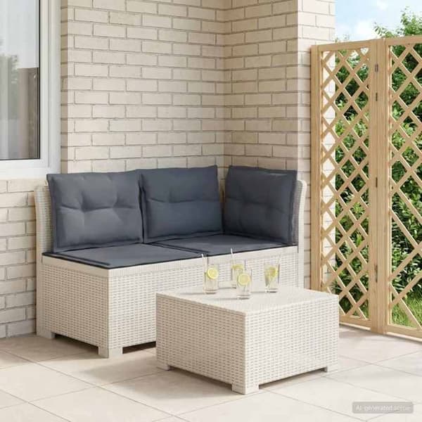 Havemøbel - EKSKLUSIVT HUS - Rattan-look PP - 2 pladser - Hvid - UV-bestandig Vit