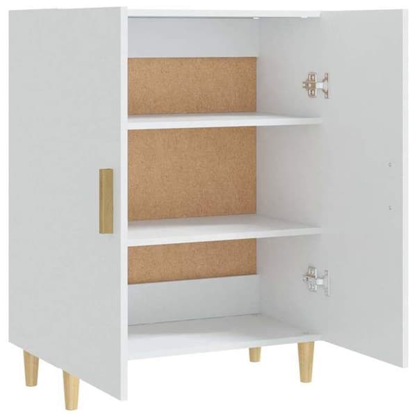 Maison Exclusive - Buffé Vit 70x34x90 cm Ingenjörsträ