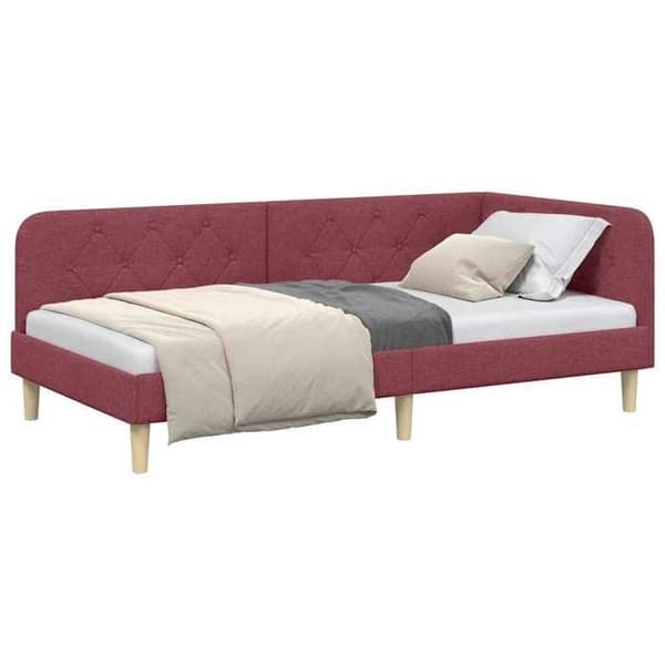 Maison Exclusive - Vinkel sengestel Bordeaux 100 x 200 cm stof