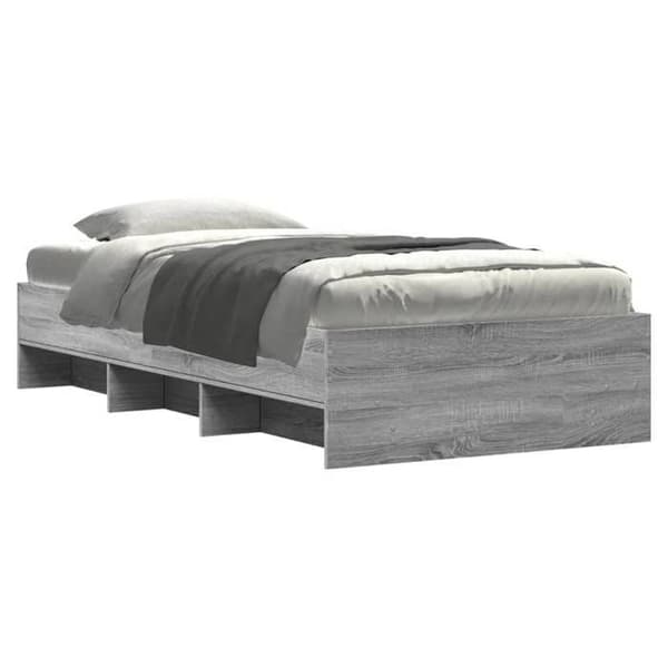 Maison Exclusive - Sängram utan madrass sonoma grå 75x190 cm