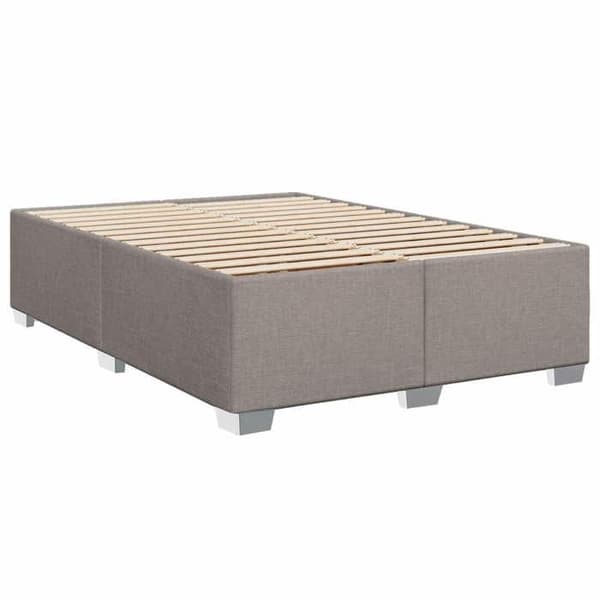 Maison Exclusive - Boxspring säng med madrass Taupe 160 x 200 cm Tyg Mol