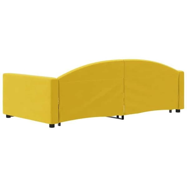 Maison Exclusive - Dagbädd med utdragbar säng gul 100x200 cm sammet