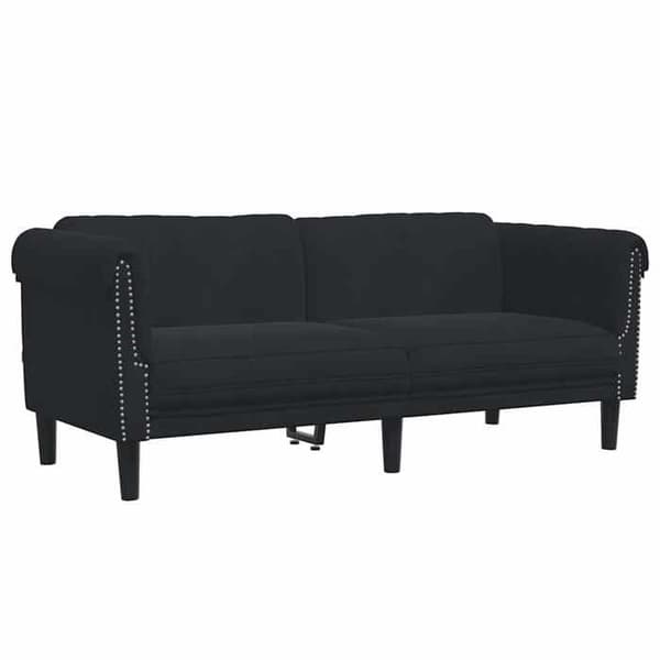 Maison Exclusive - 2-delars soffa i svart sammet Svart