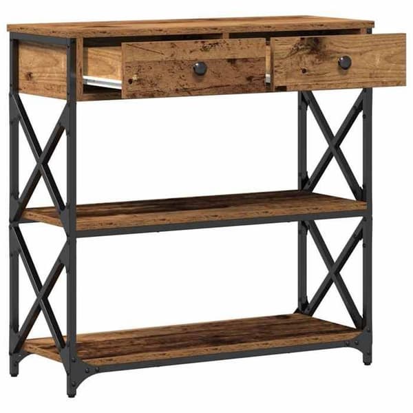 Maison Exclusive - Konsolipöytä Vanha puu 75 x 28 x 75 cm Rustik trä