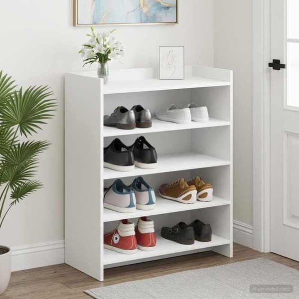 Maison Exclusive - Skab til sko Hvid 73,5 x 36 x 92 cm Ingeniørtræ