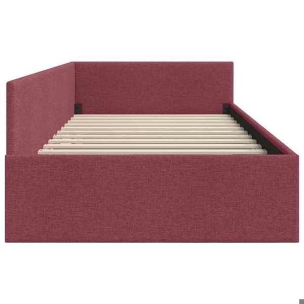 Maison Exclusive - Hörnsängram Bordeaux 90 cm x 200 cm tyg