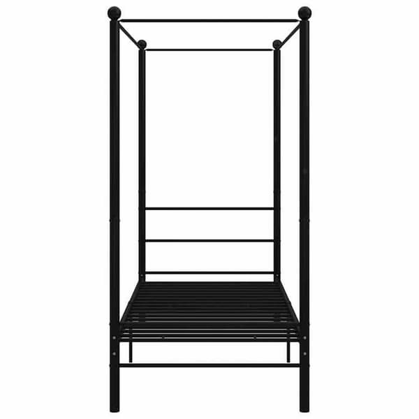 Maison Exclusive - Sengestel med baldakin uden madras sort metal 100x200 cm