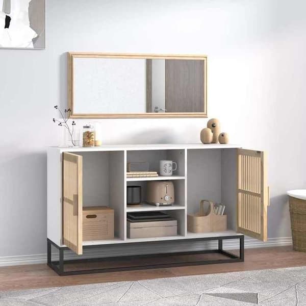 Maison Exclusive - Buffé vit 105x30x65 cm ingenjörsträ