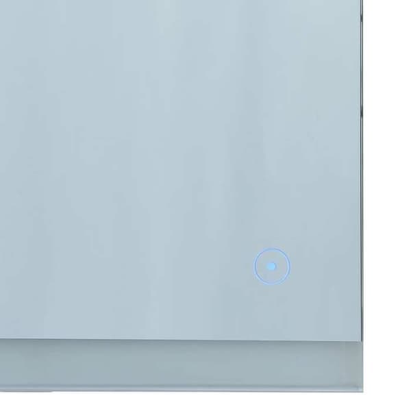 Spejl - Eksklusivt Hus - 80 x 60 cm - 2 LED-linjer - Berøringssensor IP44