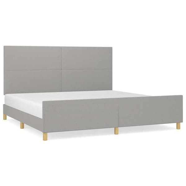 Maison Exclusive - Sengebund uden madras lys grå 200x200 cm stof