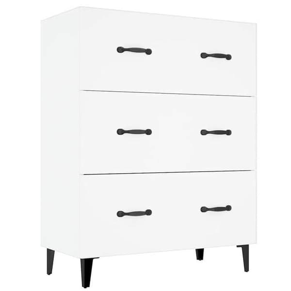 Maison Exclusive - Vit buffé 69,5x34x90 cm ingenjörsträ Vit