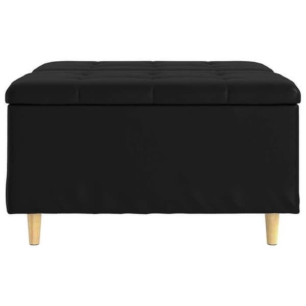 Maison Exclusive - Ottoman med opbevaring Sort 80 x 80 x 45 cm Kunstlæder