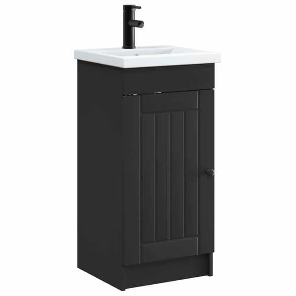 Maison Exclusive - Badeværelsesmøbel med sort vask 42 x 40 x 84,5 cm