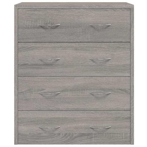 Maison Exclusive - Buffet 4 laatikolla 60x30,5x71 cm Sonoma harmaa