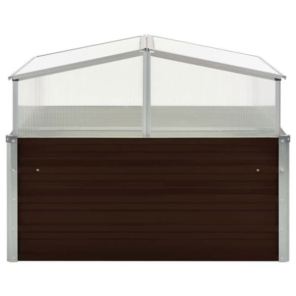 Maison Exclusive - Serre Marron 100 x 100 x 85 cm Galvaniserat stål brun