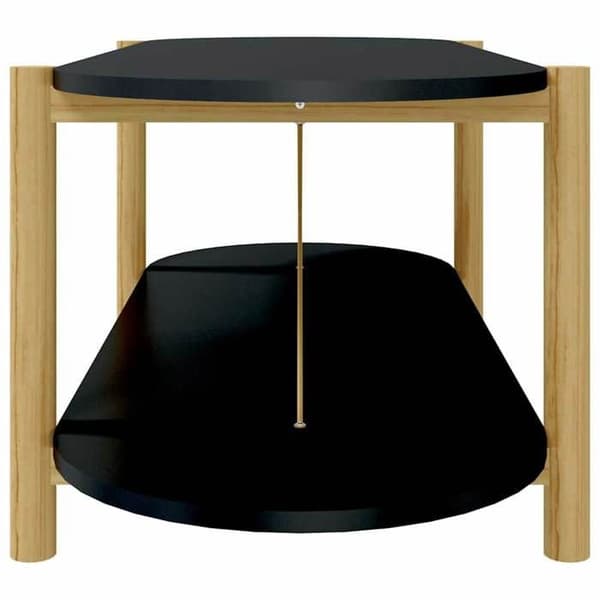 Bord - EKSKLUSIV HUS - 110 x 48 x 40 cm - Sort - Ingeniørtræ - Massivtræsben Svart