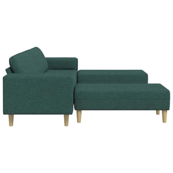 Maison Exclusive - 3-delad soffgrupp i mörkgrön polyester