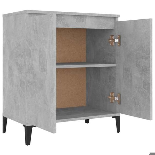 Maison Exclusive - Betonggrå buffé 60x35x70 cm ingenjörsträ