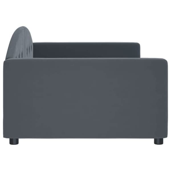 Maison Exclusive - Sängsoffa utan madrass mörkgrå 100x200 cm sammet mörkgrå