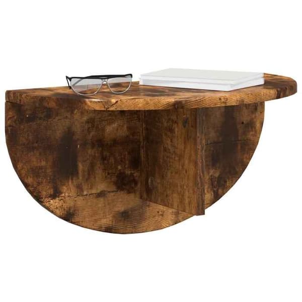 Maison Exclusive - Væghylde 2 stk Røget eg 48 x 24 x 24 cm