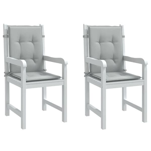 Maison Exclusive - Stolar med låg ryggstöd, 2-pack, ljusgrå blandning
