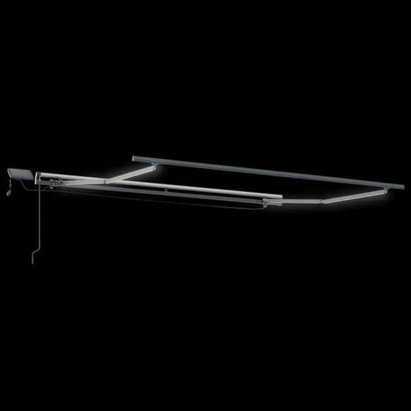 Maison Exclusive - Fällbart tak i ljusgrått och vitt 450 × 300 cm