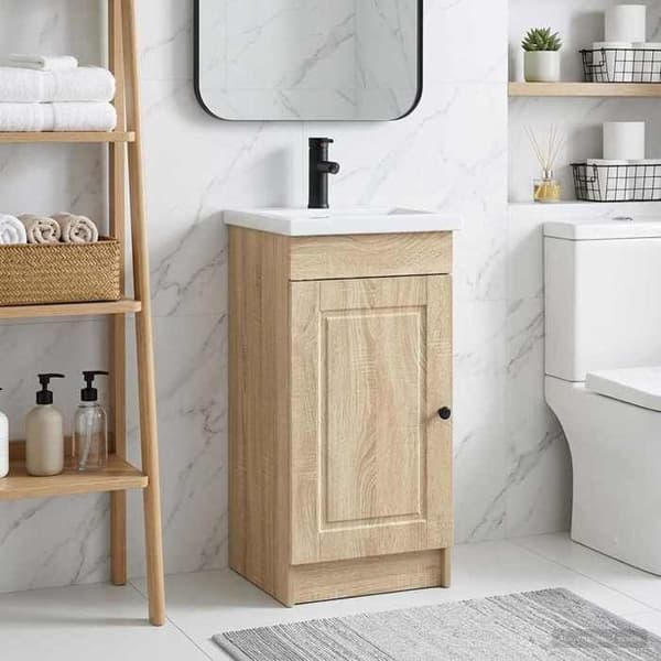 Maison Exclusive - Badeværelsesmøbel med vask i Sonoma eg