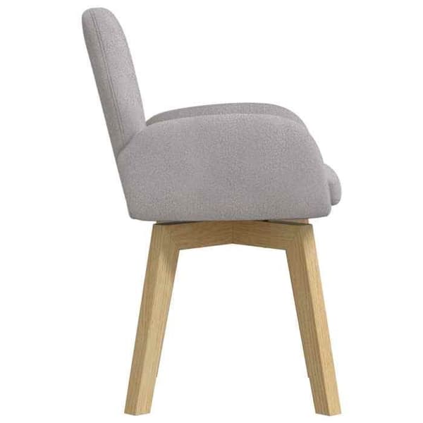 Maison Exclusive - Drejbare spisestuestole 6 stk Bouclé Lys grå