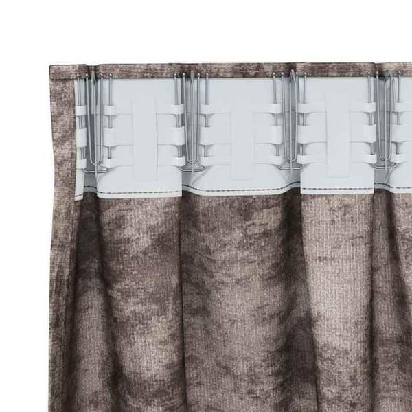 Maison Exclusive - Samettiverhot 2 kpl Kappuccino 245 x 140 cm Sametti