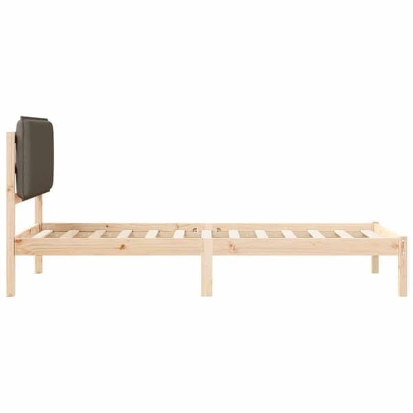 Maison Exclusive - Vuodekehys pehmustetulla päädyllä, taupe 75 x 190 cm Mol