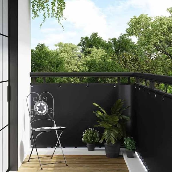 Maison Exclusive - Altan Skærm med Øjer 300 x 80 cm polyrotin Sort
