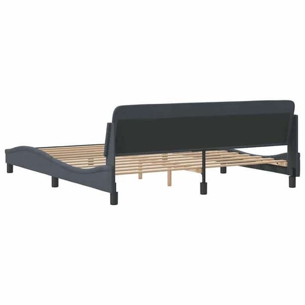 Maison Exclusive - Dover-sänkykehys tummanharmaa 180x200 cm sametti mörkgrå
