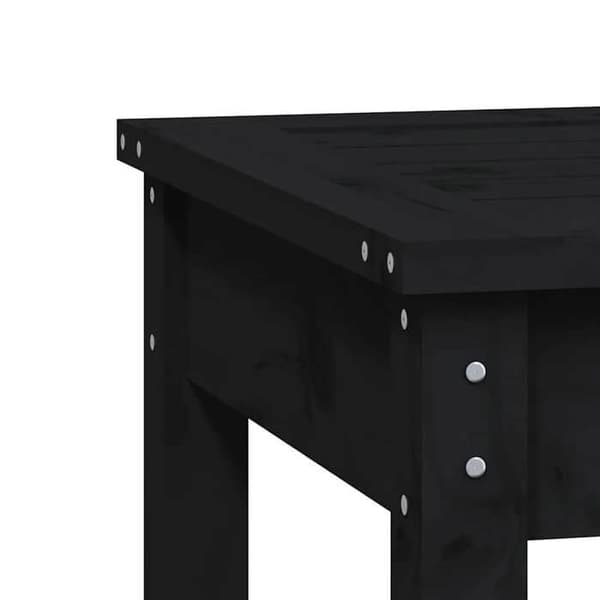 Maison Exclusive - Musta puutarhapenkki 80x44x45 cm massiivipuusta Svart