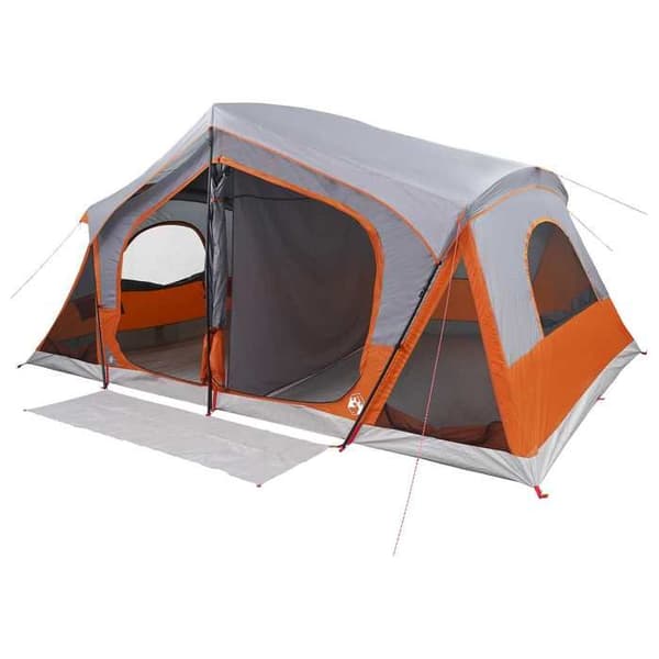 Maison Exclusive - Telt Hytte Grå og orange 10 personer Polyester og Stål