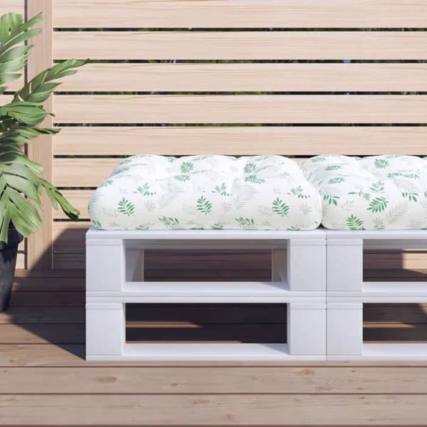 Maison Exclusive - Kuddar av pall med lövmönster 60x61,5x10 cm tyg