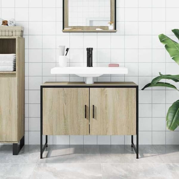 Maison Exclusive - Badeværelsesvaskeskab i Sonoma eg, ingeniørtræ